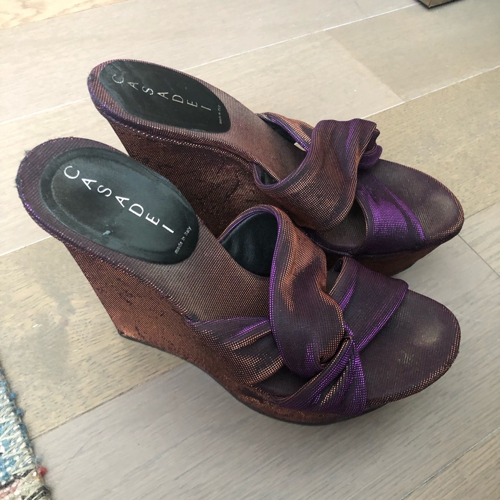 Casadei Multicolored Metallic Slides - image 5